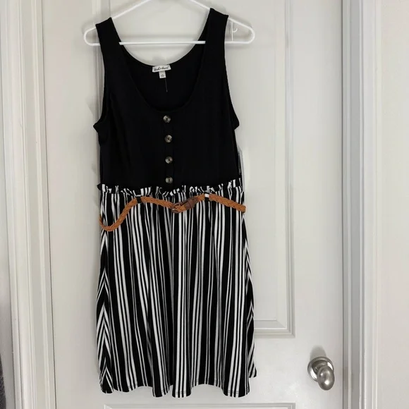 derek heart shirt dress Lush striped T-shirt dress